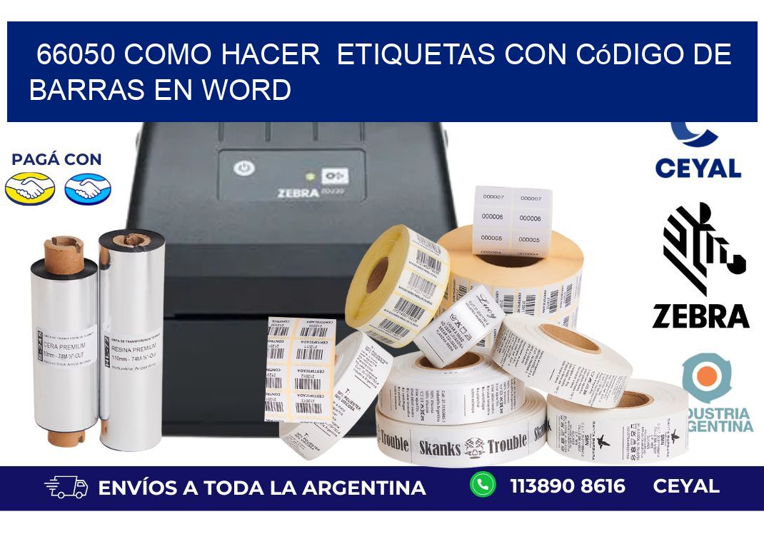 66050 Como hacer etiquetas con código de barras en Word