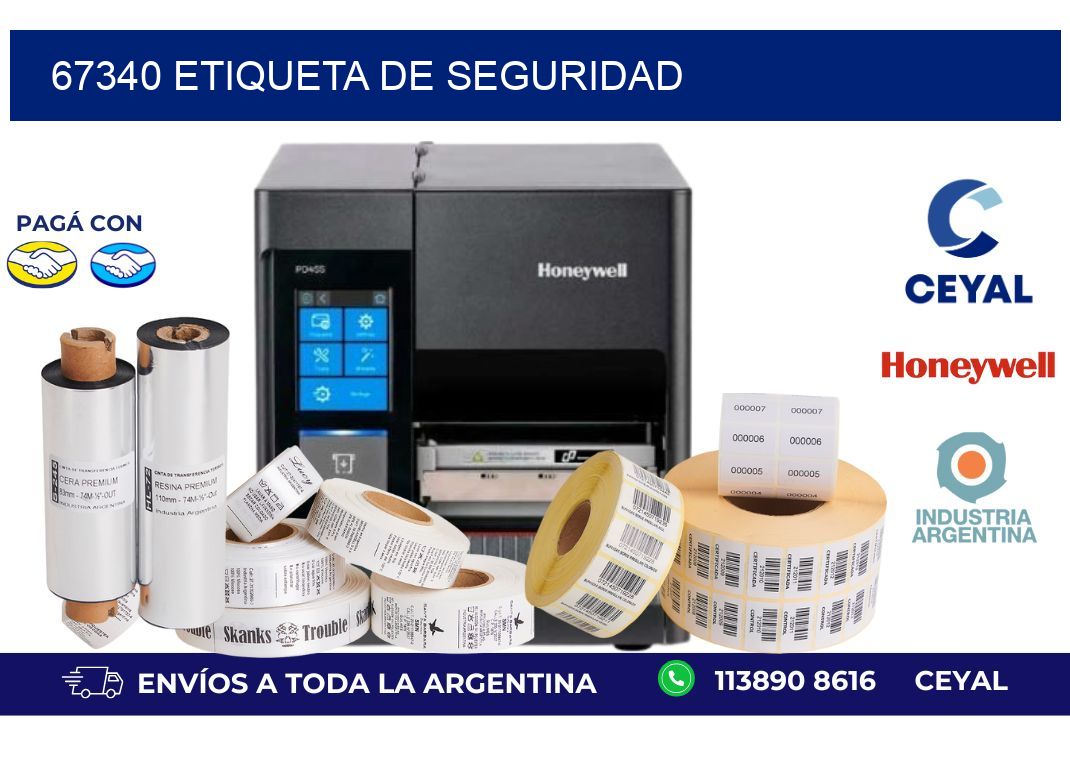 67340 Etiqueta de seguridad