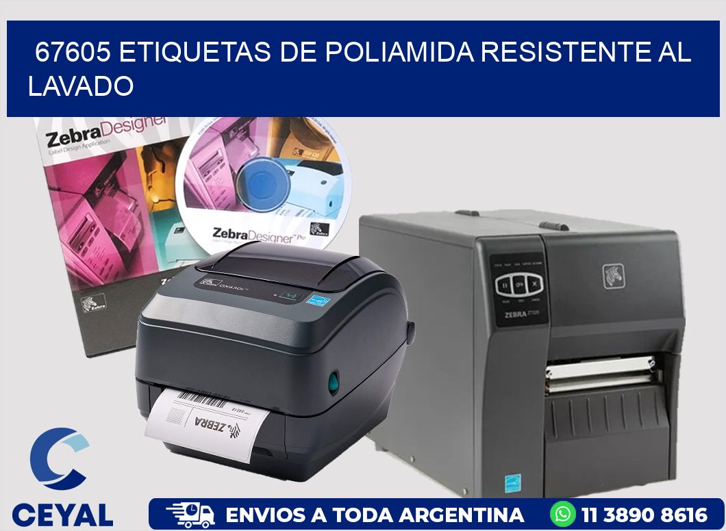 67605 Etiquetas de poliamida resistente al lavado