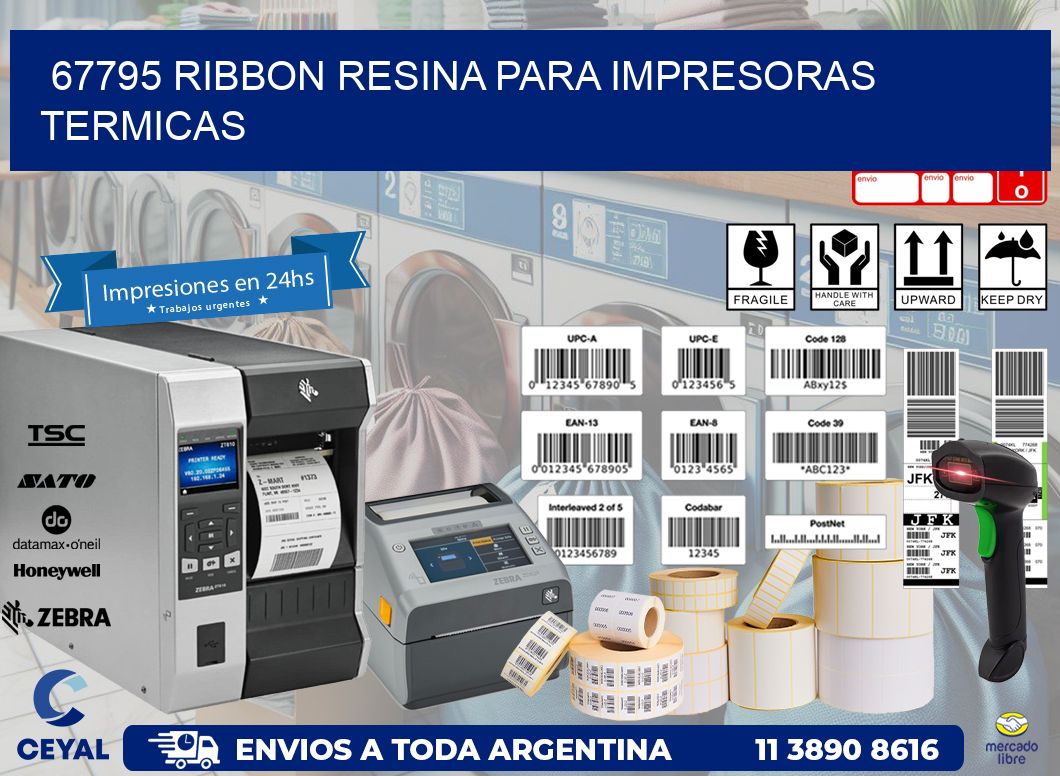 67795 ribbon resina para impresoras termicas