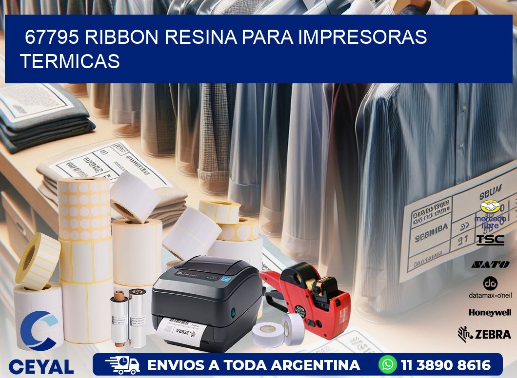 67795 ribbon resina para impresoras termicas