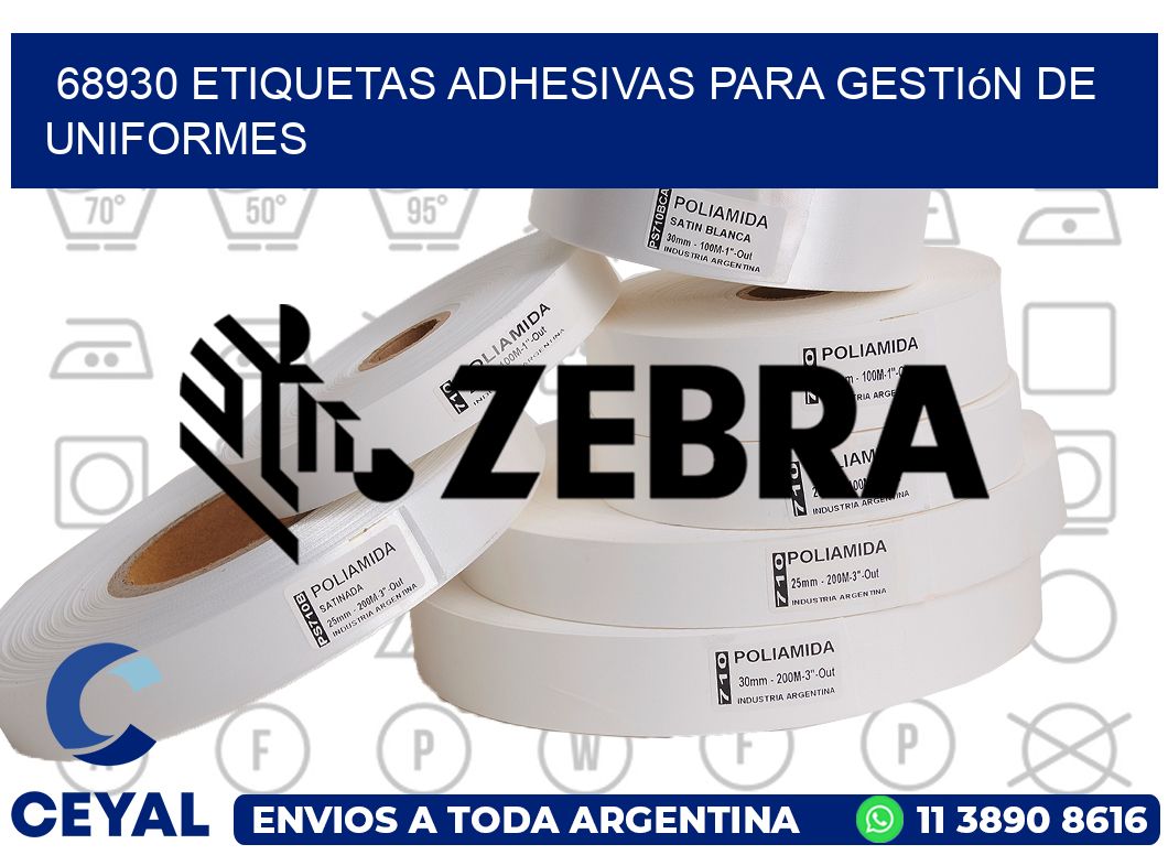 68930 Etiquetas adhesivas para gestión de uniformes