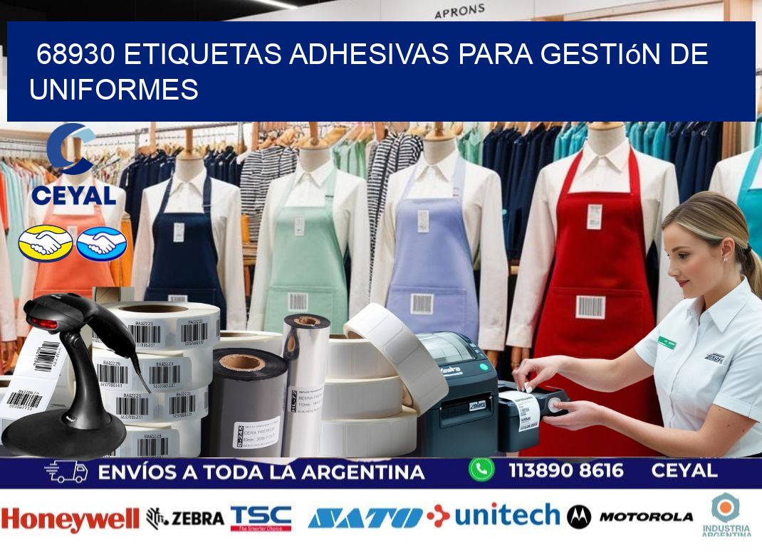 68930 Etiquetas adhesivas para gestión de uniformes