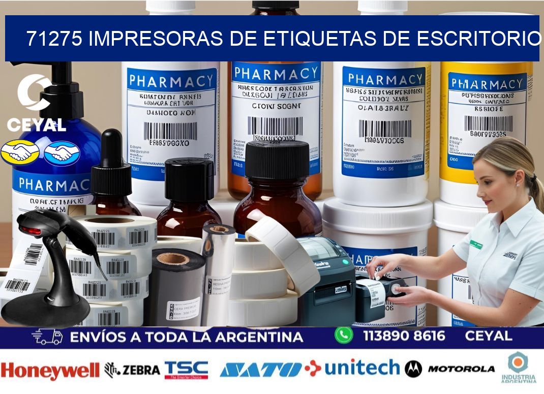 71275 impresoras de etiquetas de escritorio