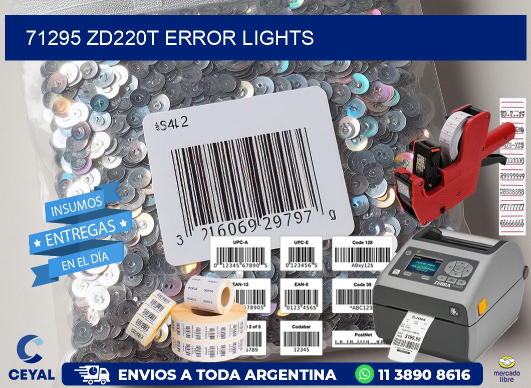71295 ZD220t error lights