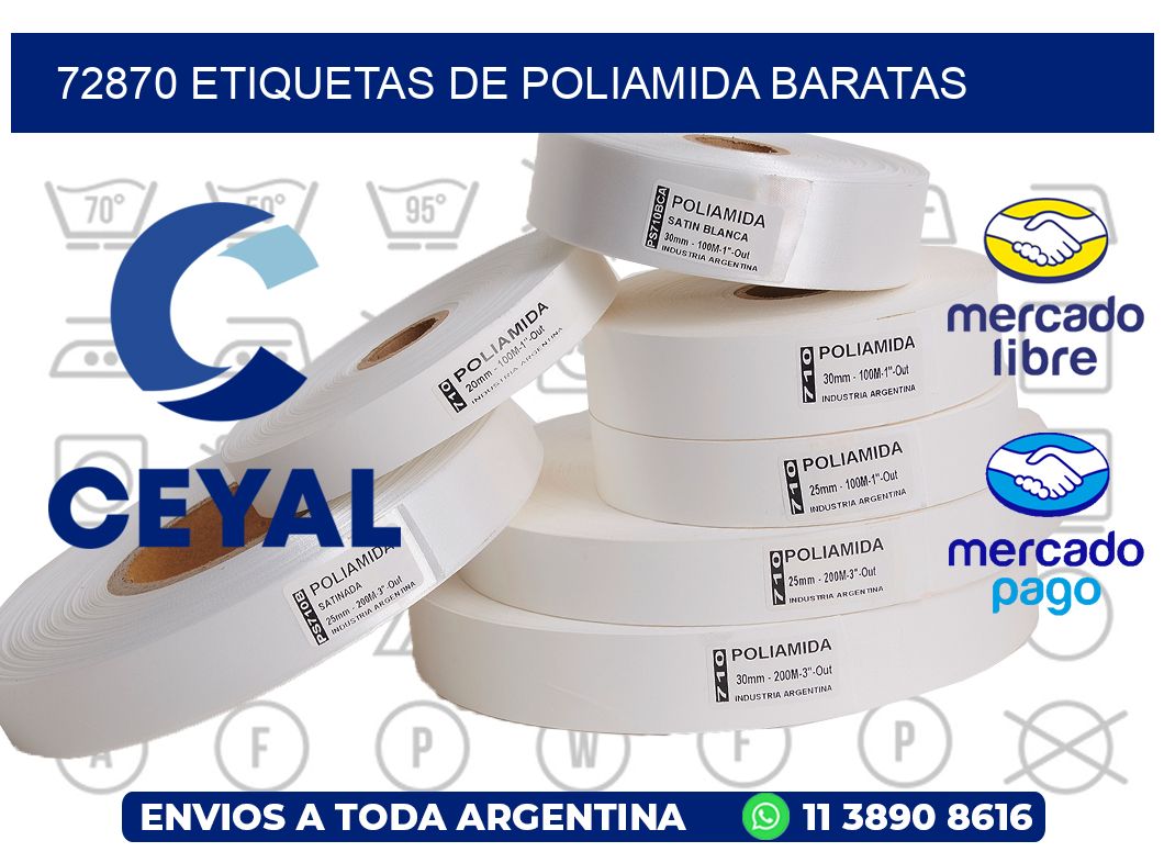 72870 etiquetas de poliamida baratas
