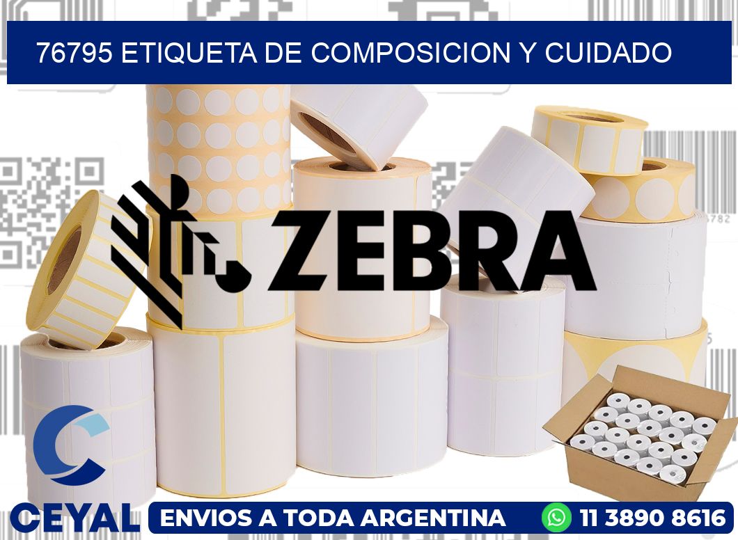 76795 etiqueta de composicion y cuidado