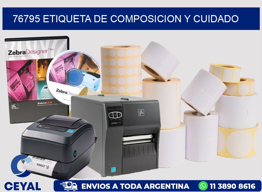 76795 etiqueta de composicion y cuidado