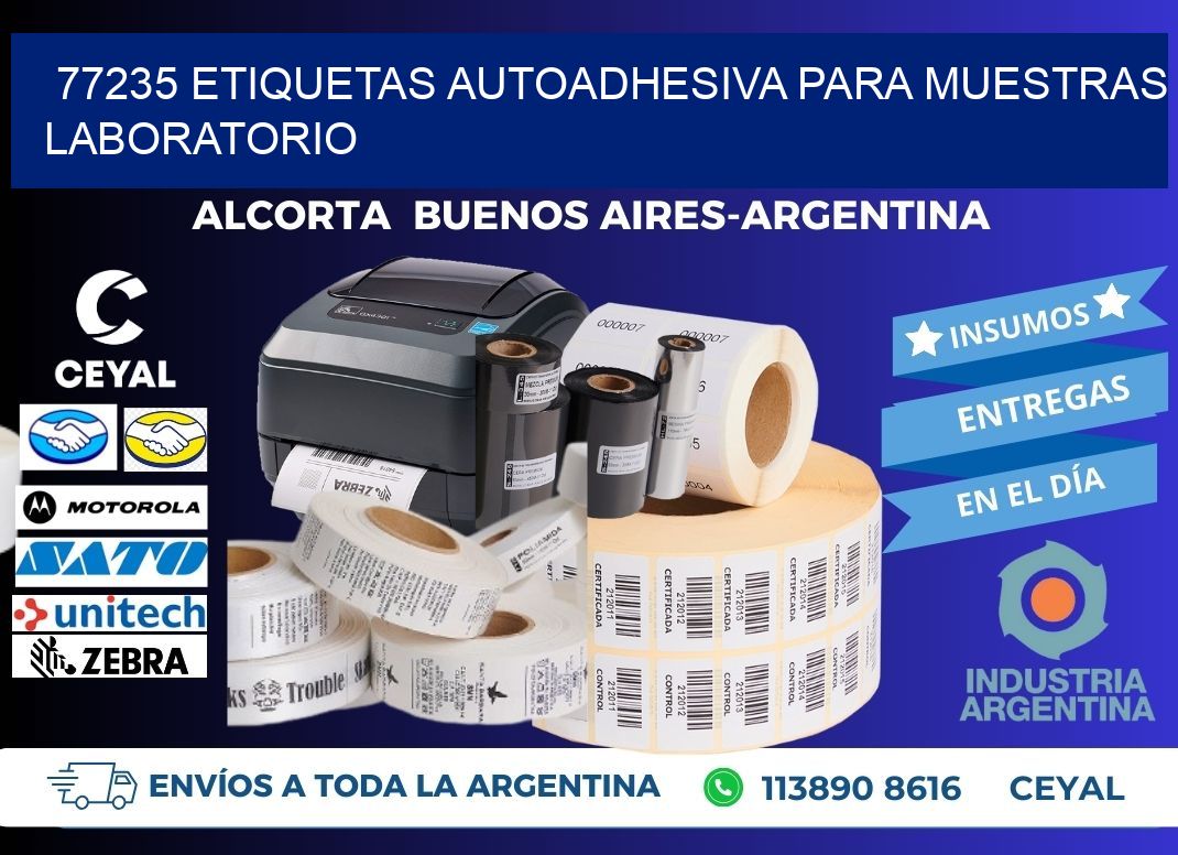 77235 etiquetas autoadhesiva para muestras laboratorio