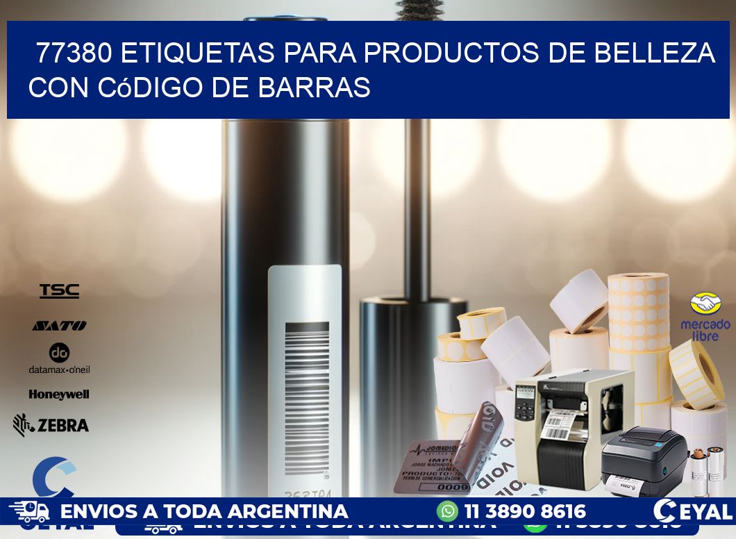 77380 etiquetas para productos de belleza con código de barras