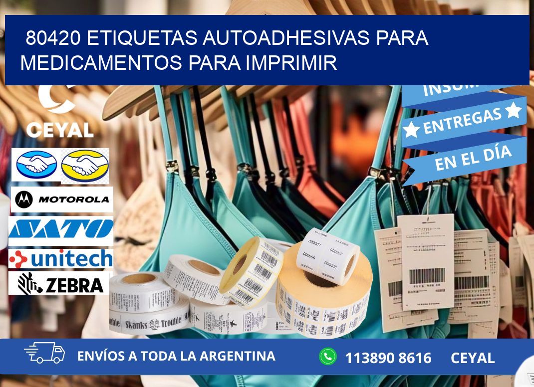 80420 Etiquetas autoadhesivas para medicamentos para imprimir