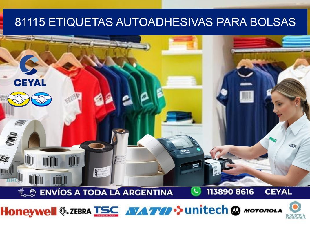 81115 etiquetas autoadhesivas para bolsas
