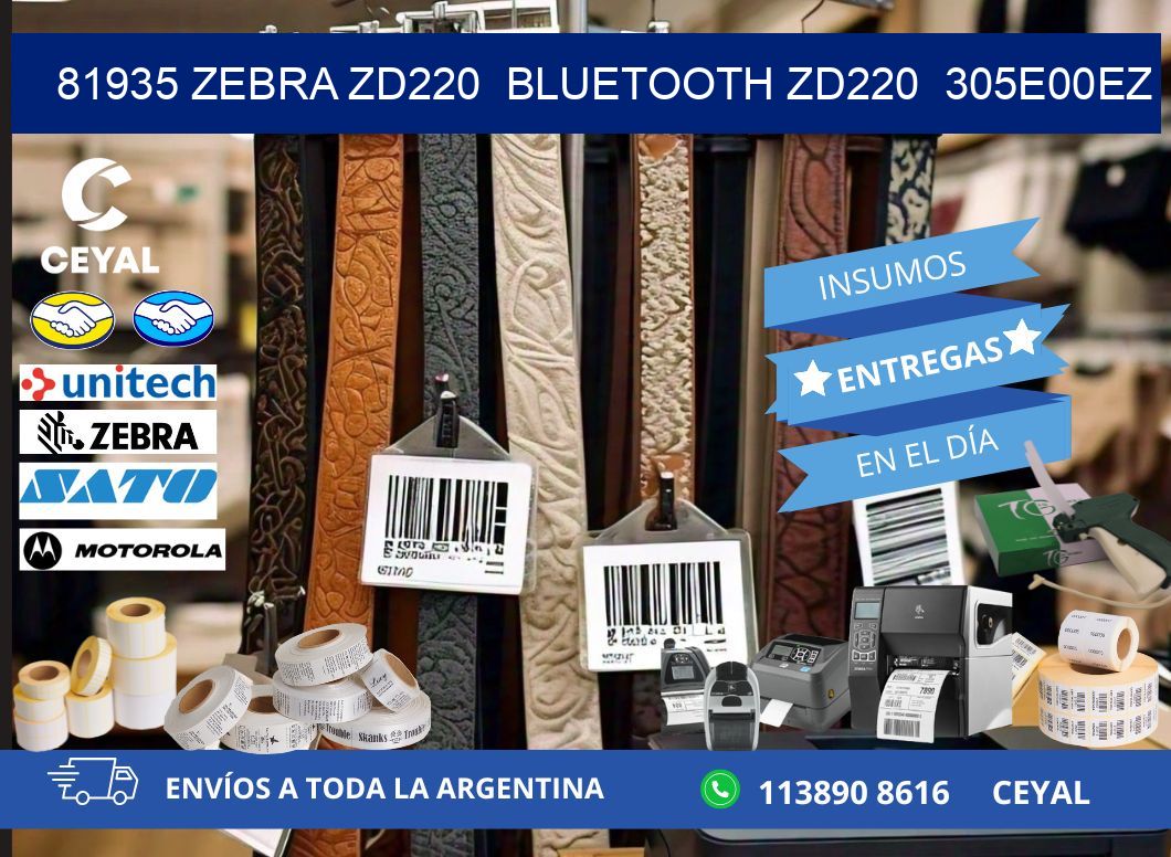 81935 Zebra ZD220 Bluetooth ZD220 305E00EZ
