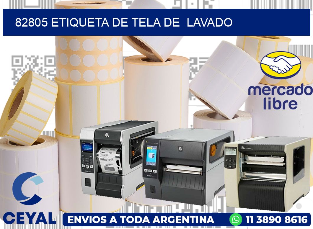 82805 etiqueta de tela de lavado