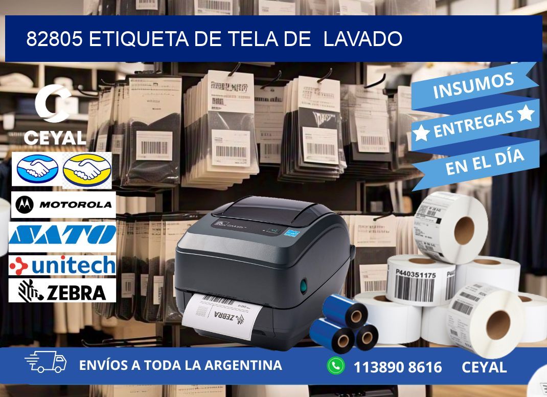 82805 etiqueta de tela de  lavado
