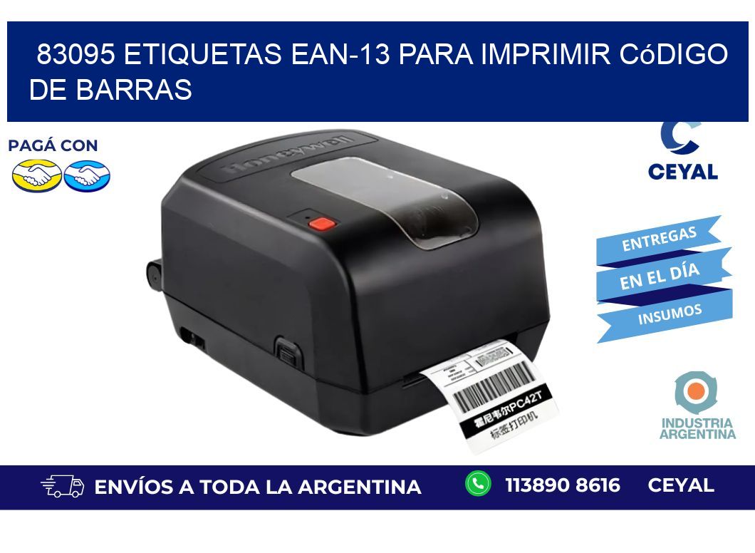 83095 etiquetas ean-13 para imprimir código de barras