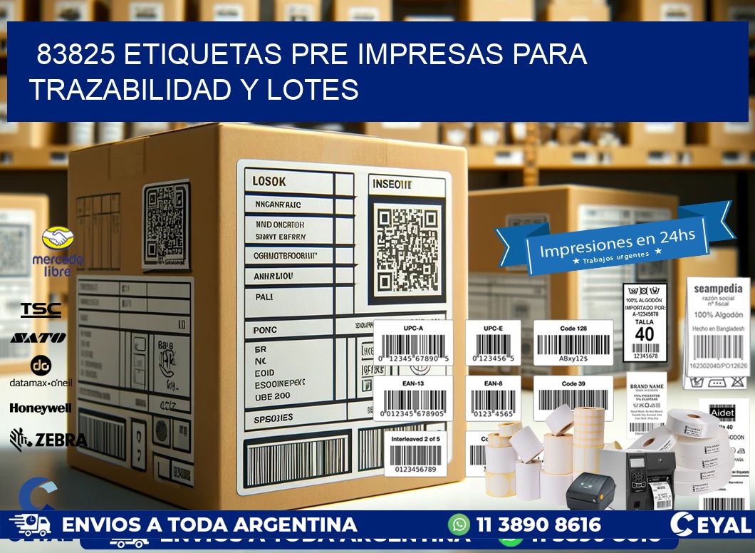 83825 etiquetas pre impresas para trazabilidad y lotes