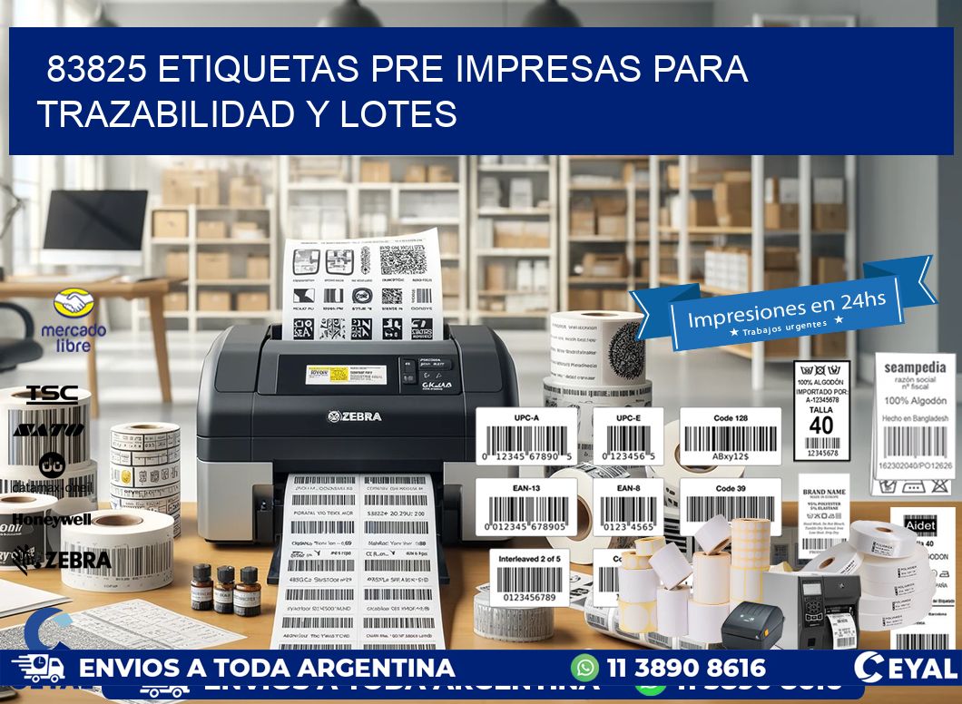 83825 etiquetas pre impresas para trazabilidad y lotes