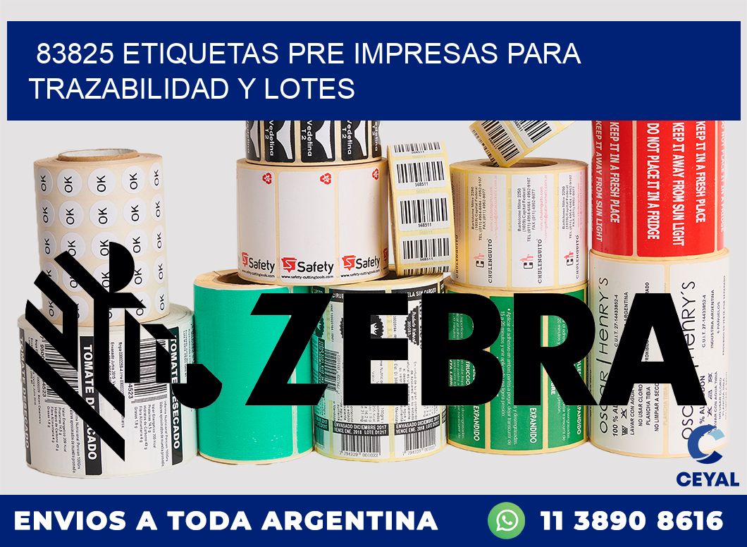 83825 etiquetas pre impresas para trazabilidad y lotes