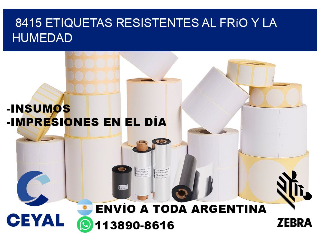 8415 Etiquetas resistentes al frío y la humedad