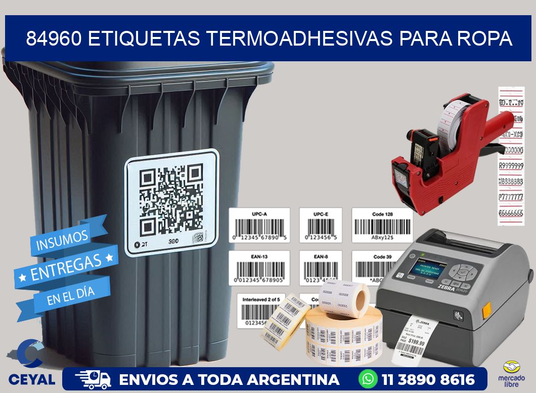 84960 Etiquetas termoadhesivas para ropa
