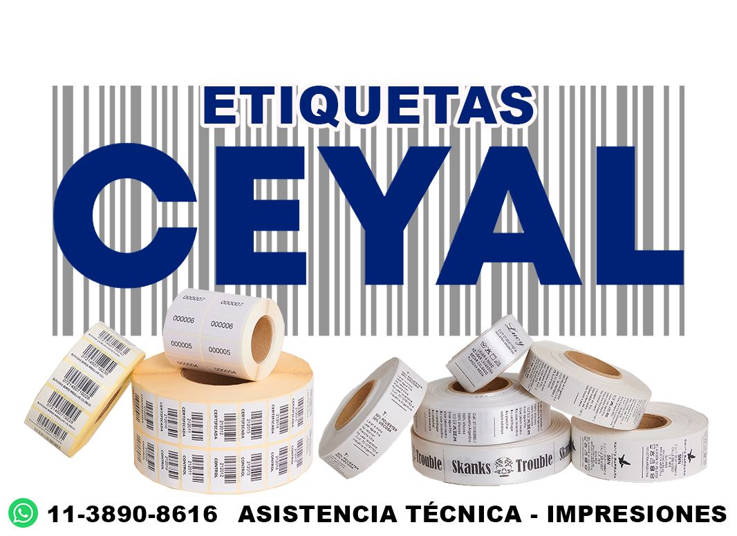 8680 Etiquetas impresas en el día