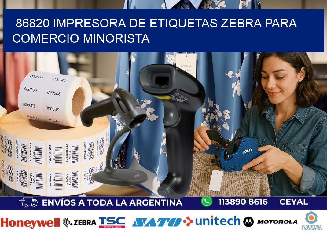 86820 impresora de etiquetas zebra para comercio minorista