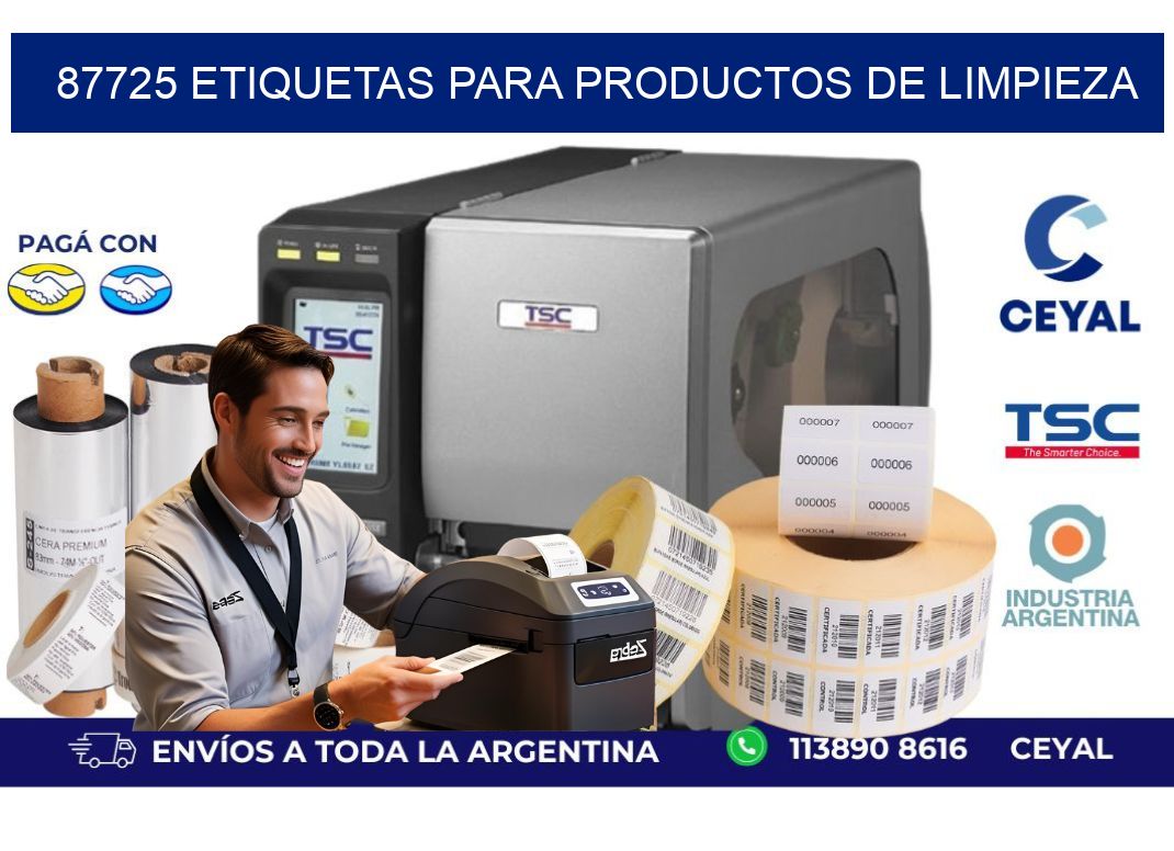 87725 Etiquetas para productos de limpieza