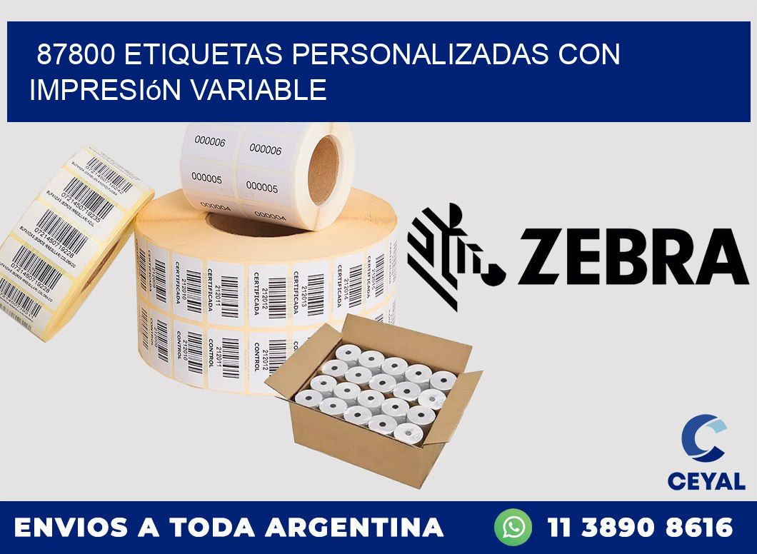 87800 etiquetas personalizadas con impresión variable