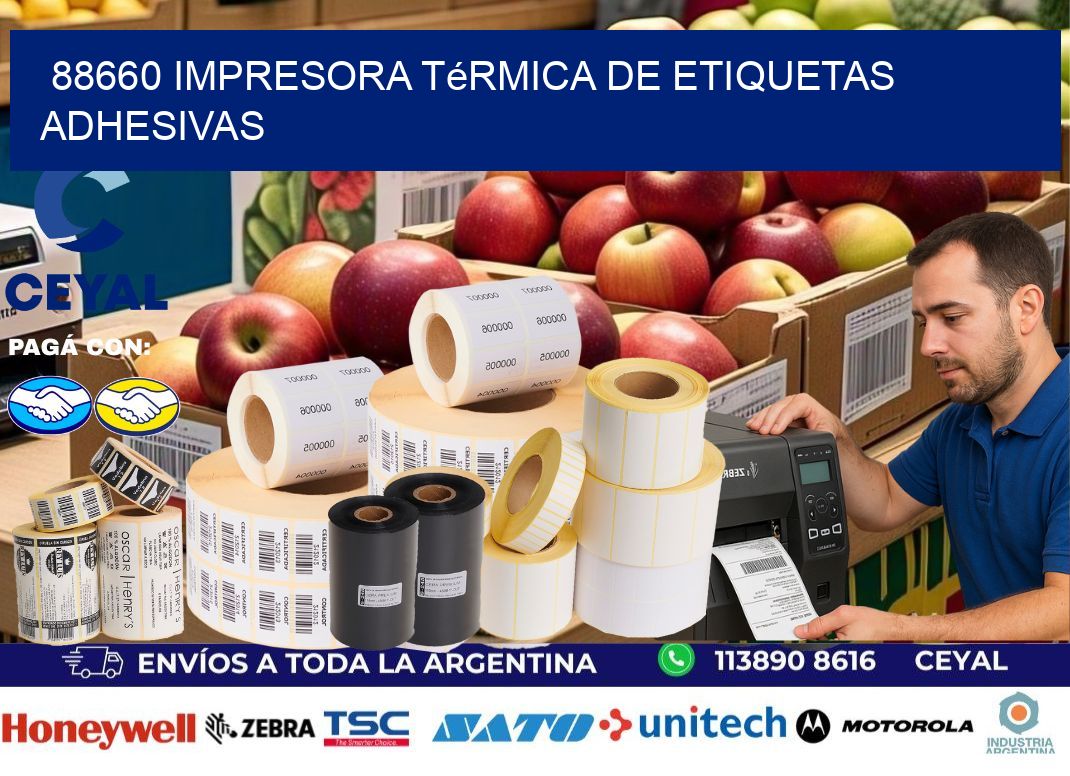 88660 Impresora térmica de etiquetas adhesivas