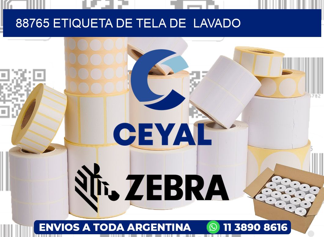 88765 etiqueta de tela de lavado
