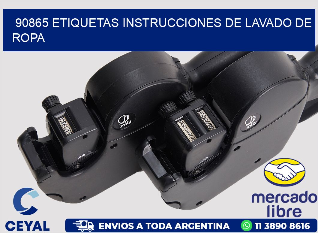 90865 etiquetas instrucciones de lavado de ropa