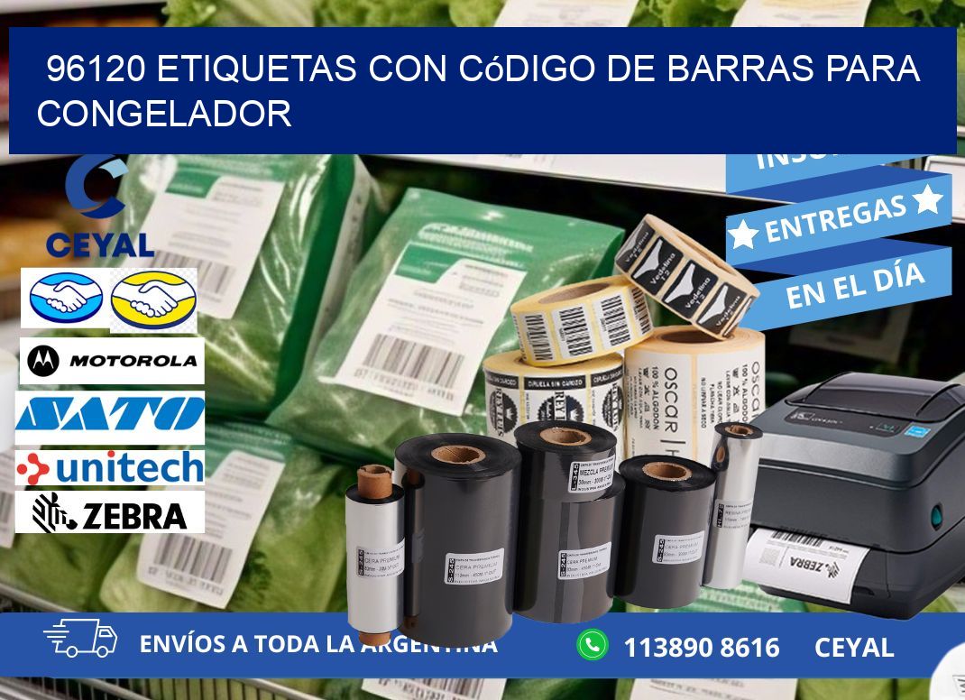 96120 Etiquetas con código de barras para congelador