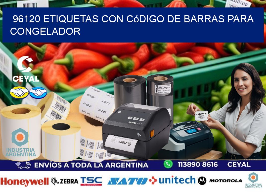 96120 Etiquetas con código de barras para congelador