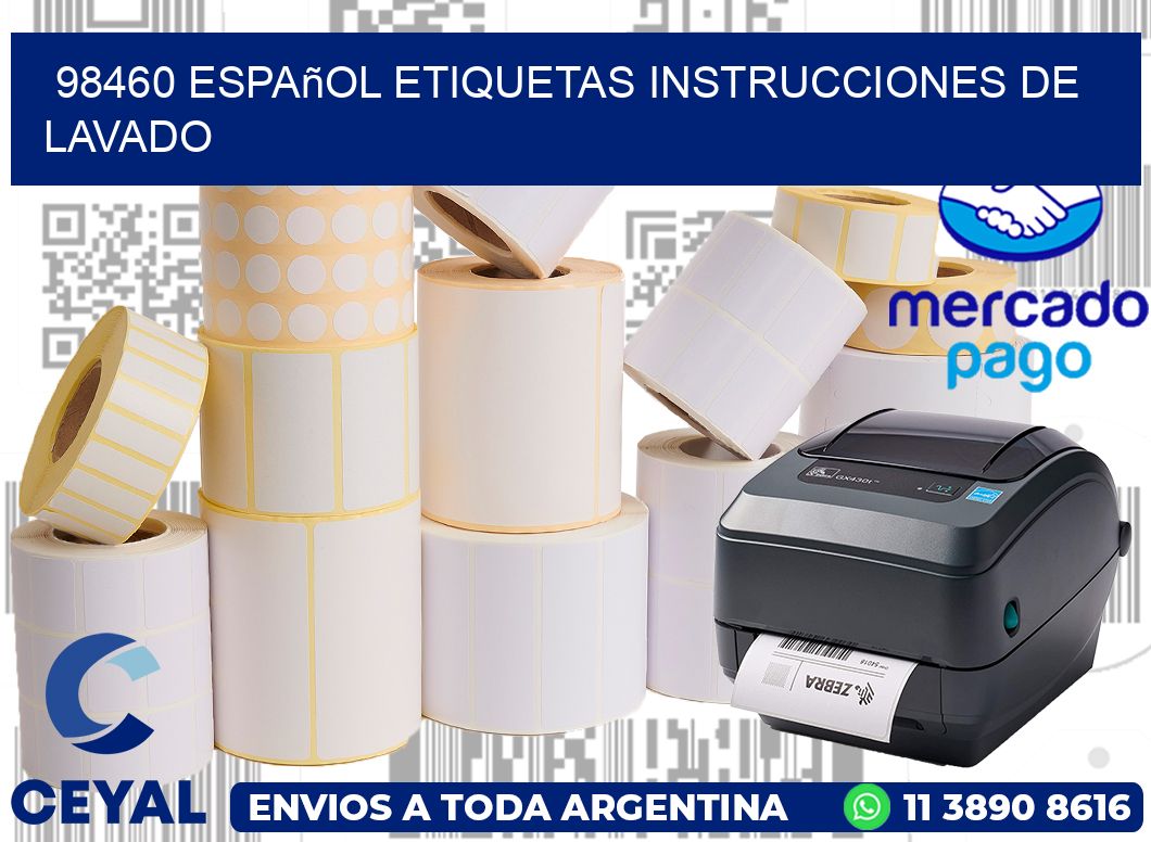 98460 español etiquetas instrucciones de lavado