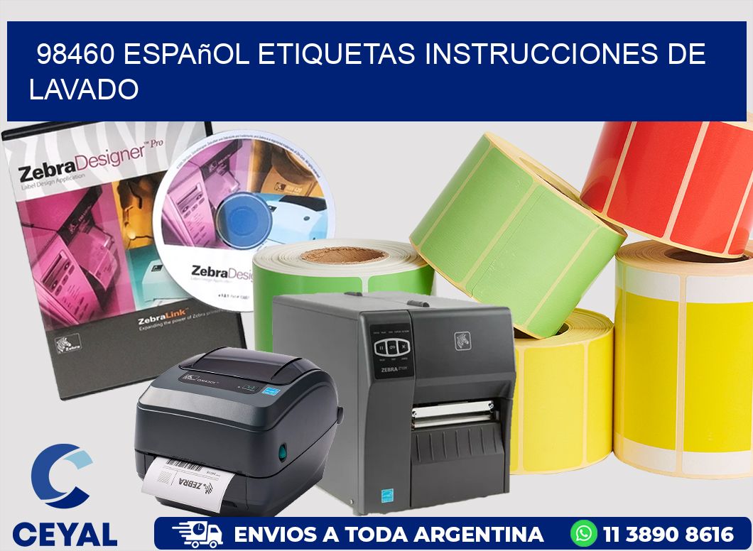 98460 español etiquetas instrucciones de lavado