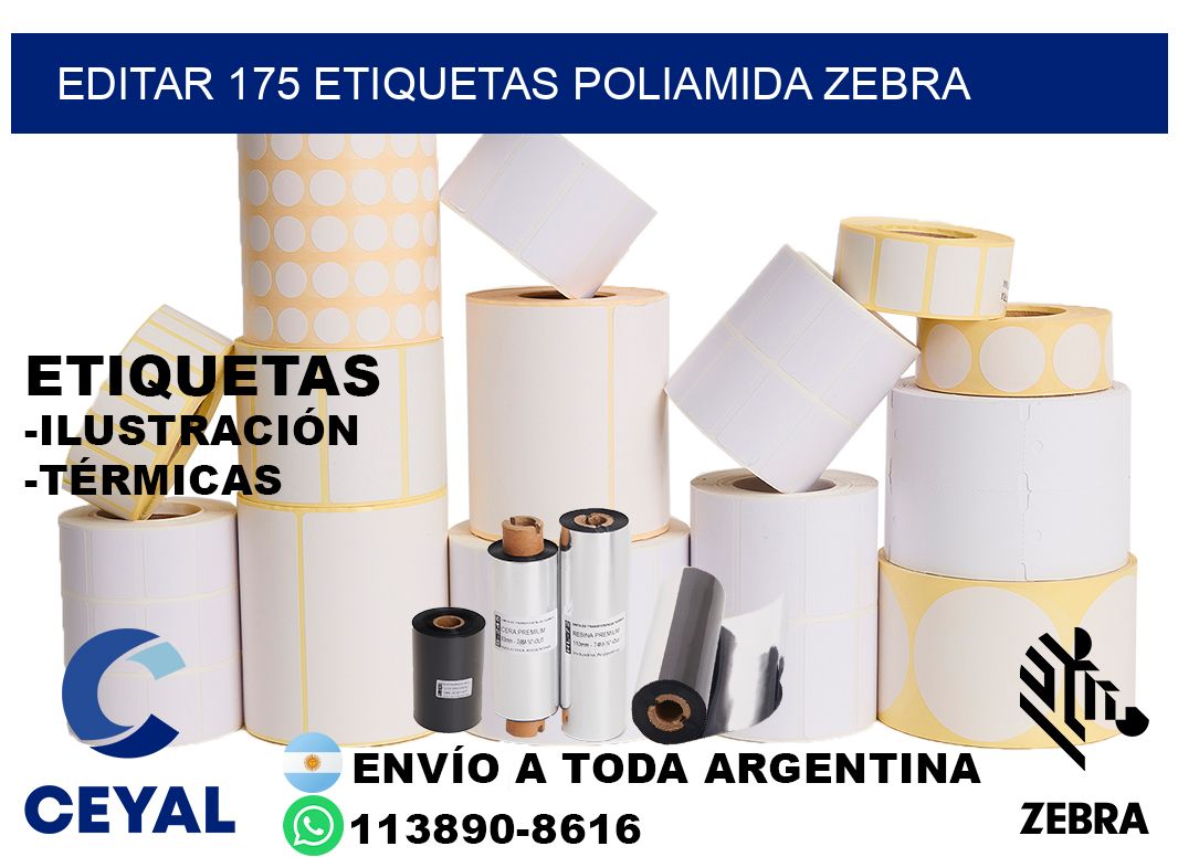 EDITAR 175 ETIQUETAS POLIAMIDA ZEBRA