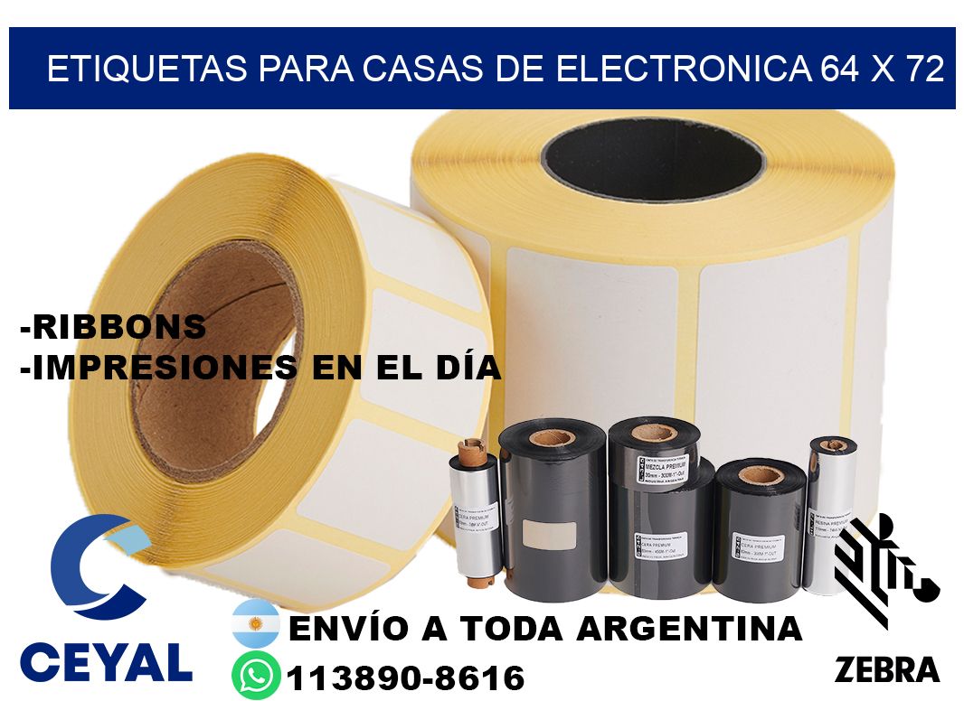 ETIQUETAS PARA CASAS DE ELECTRONICA 64 x 72