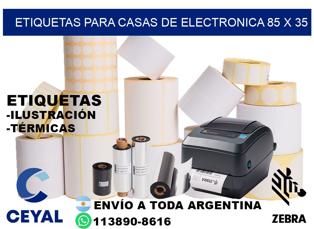ETIQUETAS PARA CASAS DE ELECTRONICA 85 x 35