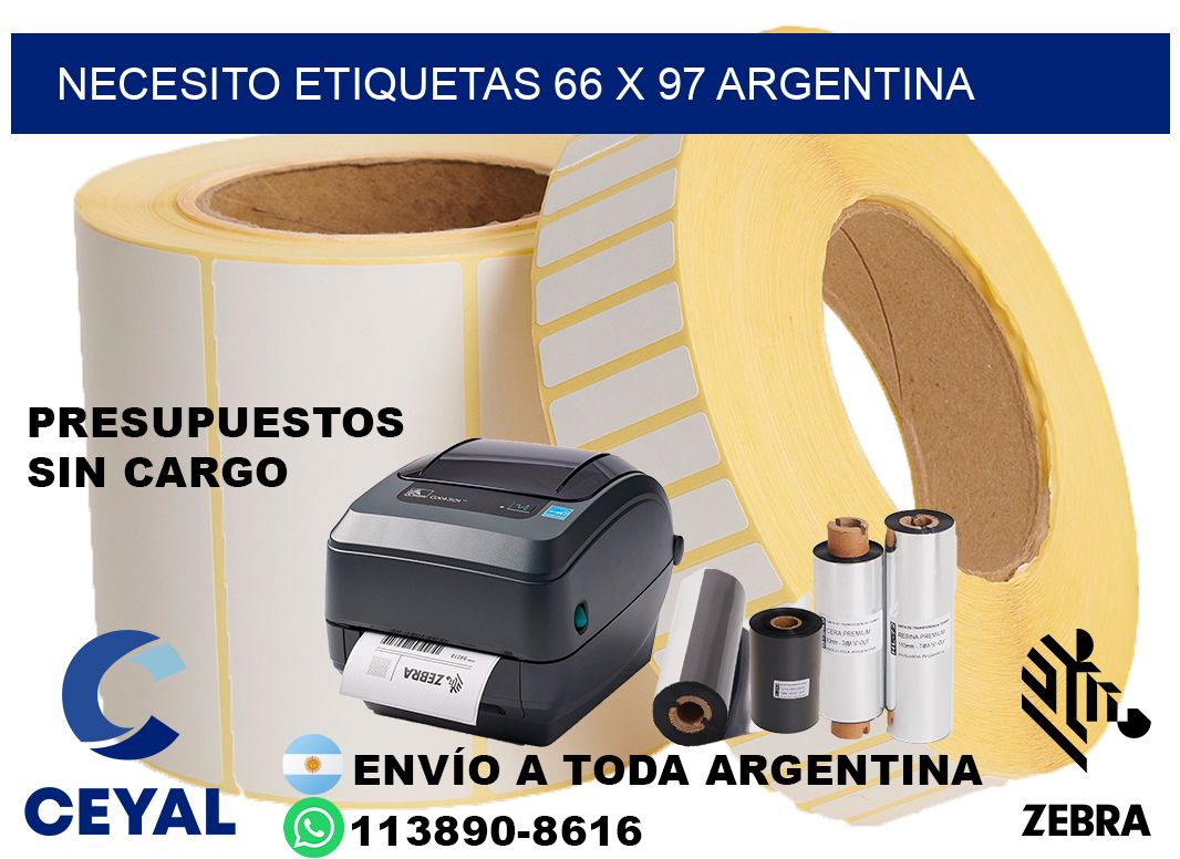 Necesito etiquetas 66 x 97 argentina