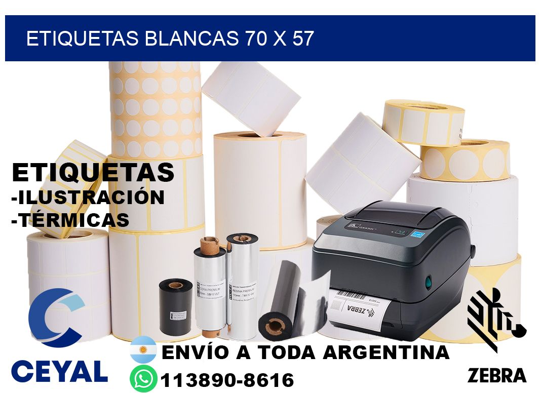 etiquetas blancas 70 x 57
