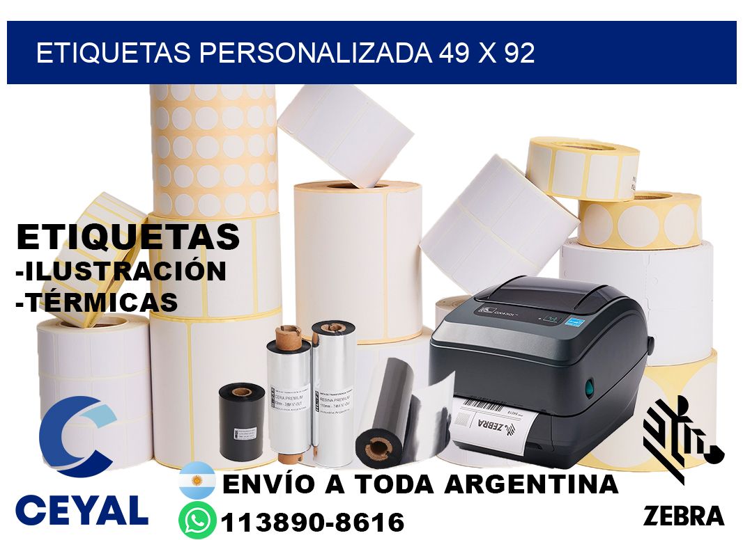 etiquetas personalizada 49 x 92