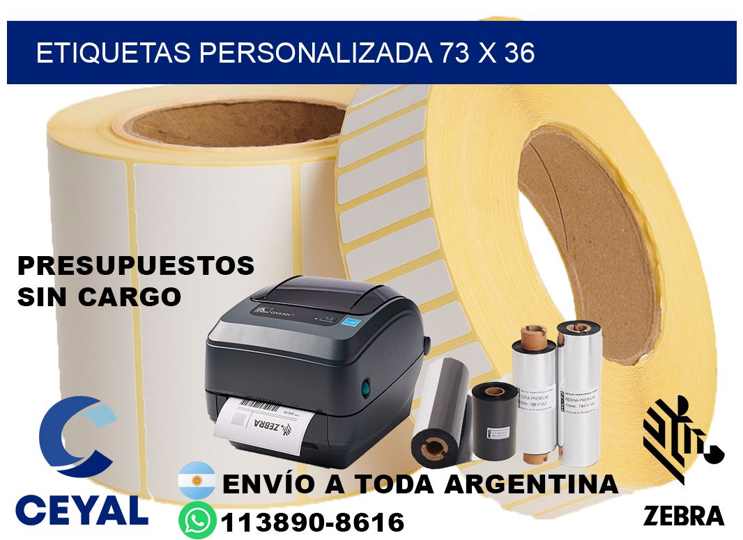 etiquetas personalizada 73 x 36