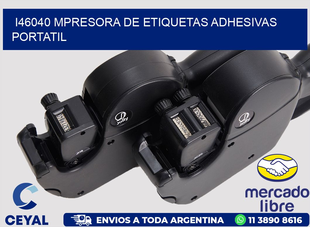 i46040 mpresora de etiquetas adhesivas portatil