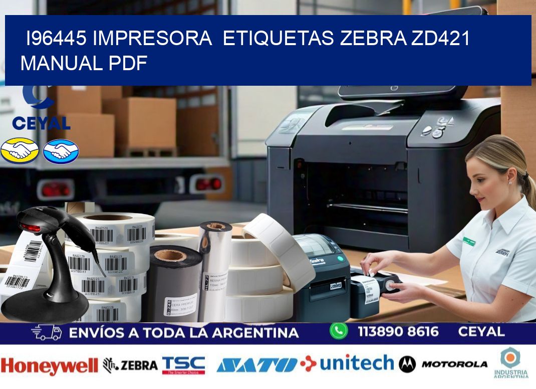 i96445 impresora etiquetas Zebra ZD421 manual PDF