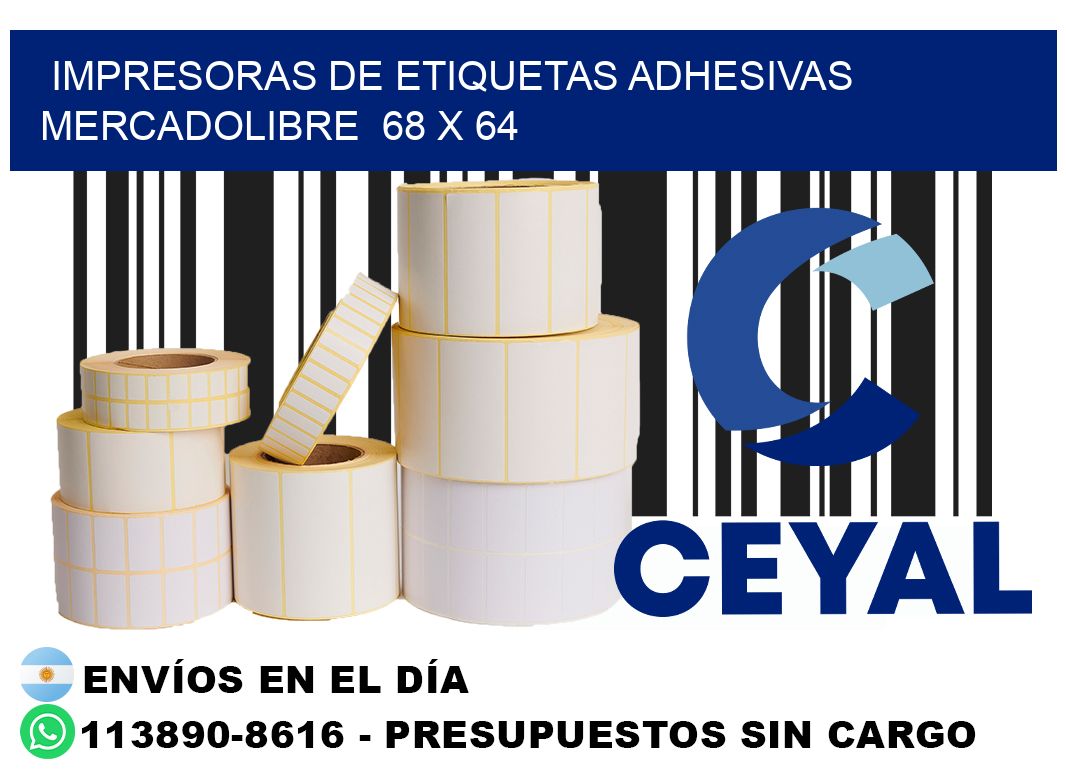 impresoras de etiquetas adhesivas mercadolibre 68 x 64