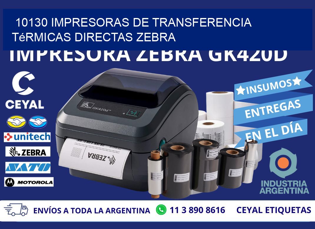 10130 impresoras de Transferencia  térmicas directas zebra