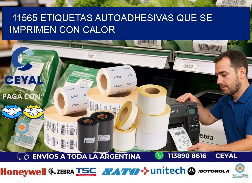 11565 etiquetas autoadhesivas que se imprimen con calor