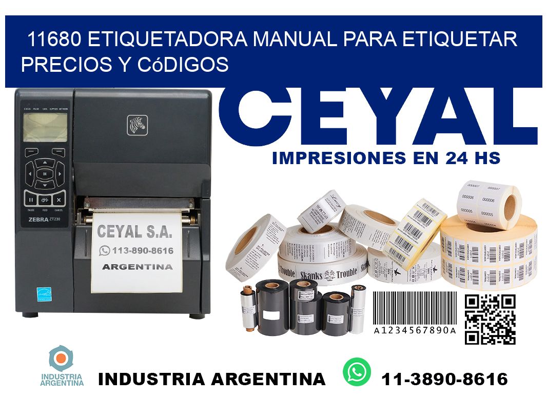 11680 etiquetadora manual para etiquetar precios y códigos