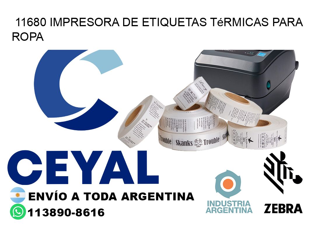 11680 impresora de etiquetas térmicas para ropa